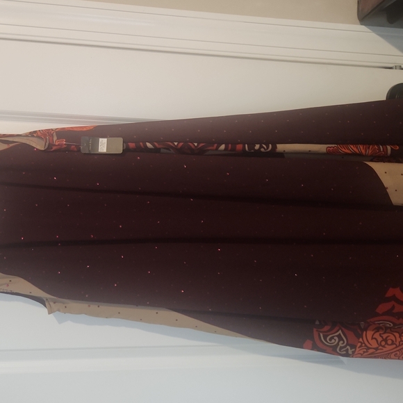 Derek Heart Brown Tan Asymmetrical A-line Sundress - Picture 3 of 3